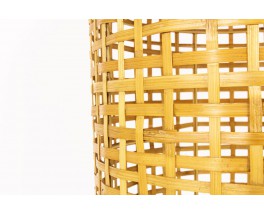 Pendant light model cylindrical in rattan 1950