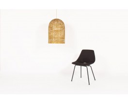 Pendant light model cylindrical in rattan 1950