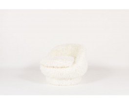 Armchair in white fur 1950