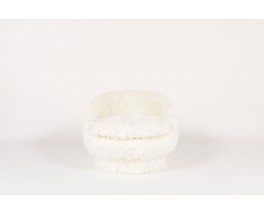 Armchair in white fur 1950