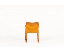 Fauteuil Mario Bellini modèle Cab cuir marron édition Cassina 1970