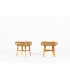 Tabourets ronds Franco Albini en osier édition Vittorio Bonacina 1960 set de 2