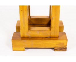 Square sofa ends in solid elm 1960 set of 2