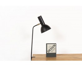 Lampe agrafe en métal noir design italien 1950