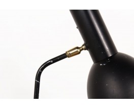 Lampe agrafe en métal noir design italien 1950