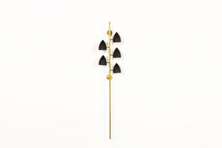 Applique modèle Torche en laiton et réflecteurs noir design contemporain italien