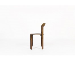 Bruno Rey stackable chairs in beech edition Dietiker 1970 set of 12