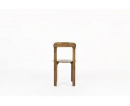 Bruno Rey stackable chairs in beech edition Dietiker 1970 set of 12