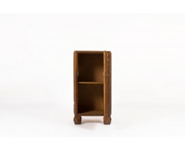 Cabinet in carved oak brutalist design 1950