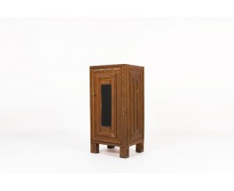 Cabinet in carved oak brutalist design 1950