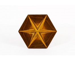 Coffee table model hexagon in marquetry Art Deco 1930