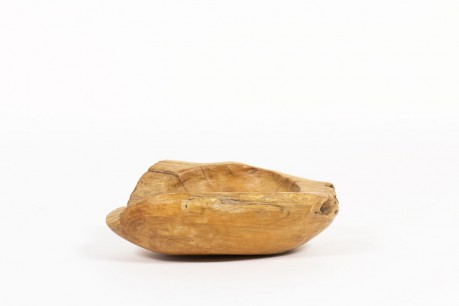 Trinket bowl in elm brutalist design 1950