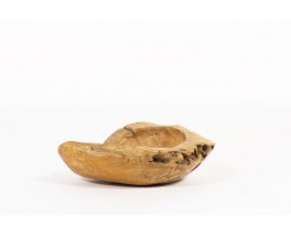 Trinket bowl in elm brutalist design 1950