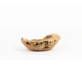 Trinket bowl in elm brutalist design 1950