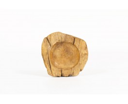 Trinket bowl in elm brutalist design 1950