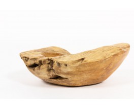 Trinket bowl in elm brutalist design 1950