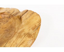 Trinket bowl in elm brutalist design 1950