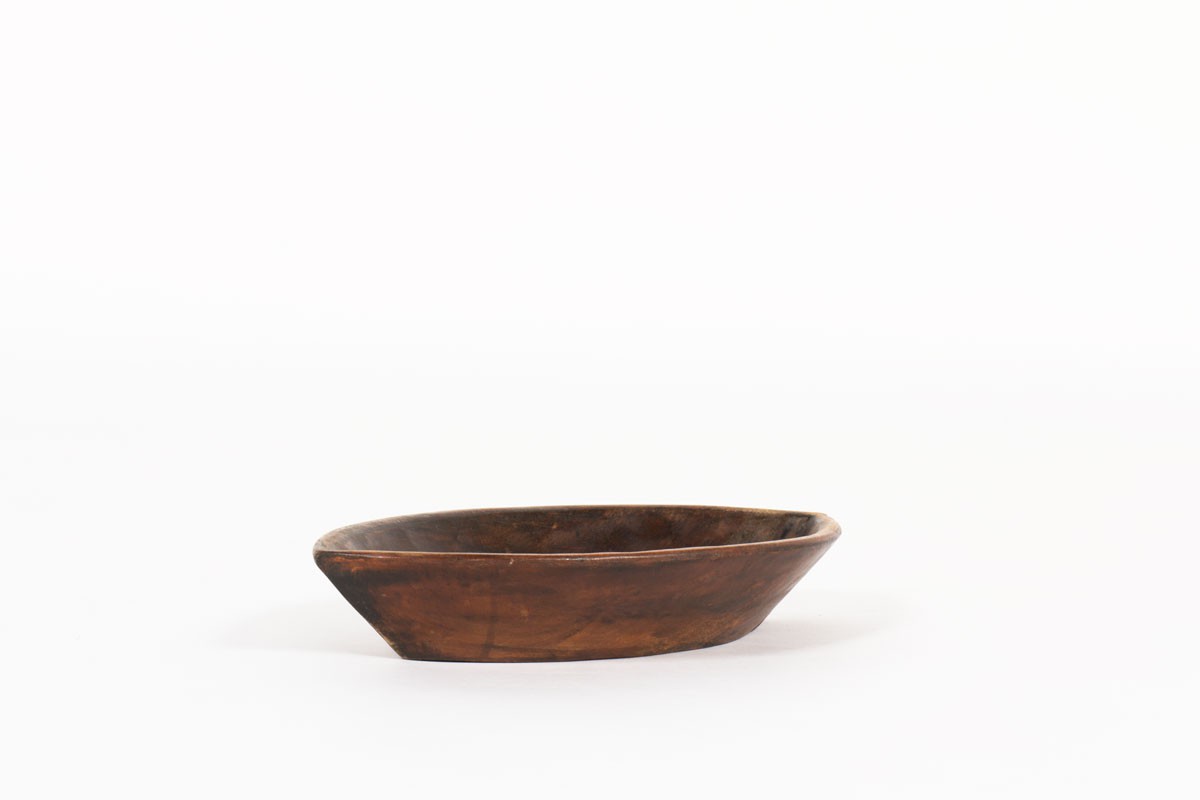 Trinket bowl in teak free form 1950