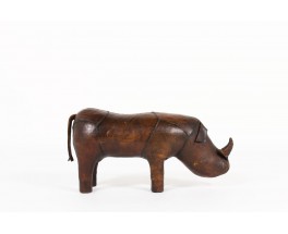 Dimitri Omersa rhinoceros brown leather 1960