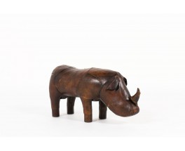 Dimitri Omersa rhinoceros brown leather 1960