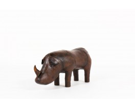 Dimitri Omersa rhinoceros brown leather 1960