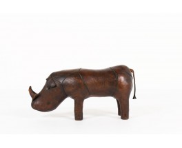 Dimitri Omersa rhinoceros brown leather 1960