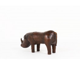 Dimitri Omersa rhinoceros brown leather 1960