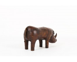 Dimitri Omersa rhinoceros brown leather 1960