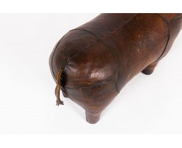 Dimitri Omersa rhinoceros brown leather 1960