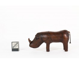 Dimitri Omersa rhinoceros brown leather 1960