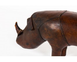 Dimitri Omersa rhinoceros brown leather 1960