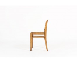 Rene Gabriel chairs model Caillebotis 1950 set of 6