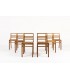 Chaises René Gabriel modèle Caillebotis 1950 set de 6
