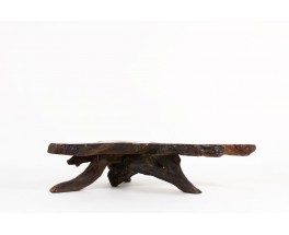 Coffee table in rosewood root brutalist design 1950