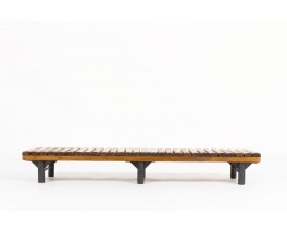 Bench in metal and ash slat 1950