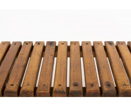 Bench in metal and ash slat 1950