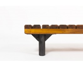 Bench in metal and ash slat 1950