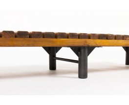 Bench in metal and ash slat 1950