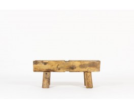 Bench in oak small model brutalist design 1950