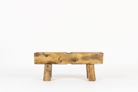 Banc en chêne petit modèle design brutaliste 1950