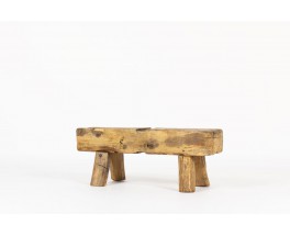 Bench in oak small model brutalist design 1950