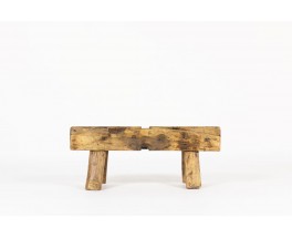 Bench in oak small model brutalist design 1950