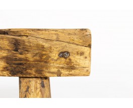 Bench in oak small model brutalist design 1950