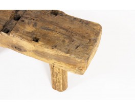 Bench in oak small model brutalist design 1950