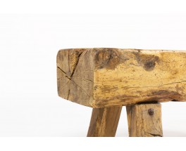 Bench in oak small model brutalist design 1950