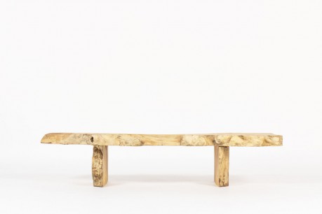 Bench large model in elm brutalist design 1950
