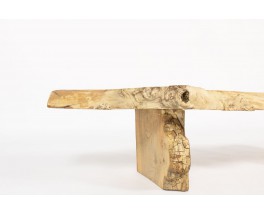 Bench large model in elm brutalist design 1950