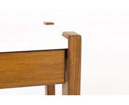 Bedside tables with drawer tinted beech and lacquer 1960 set of 2