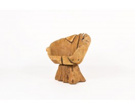 Armchair in olive tree root brutalist design 1950