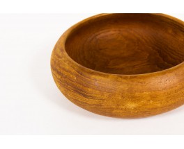 Round trinket bowl small model in solid teak 1950